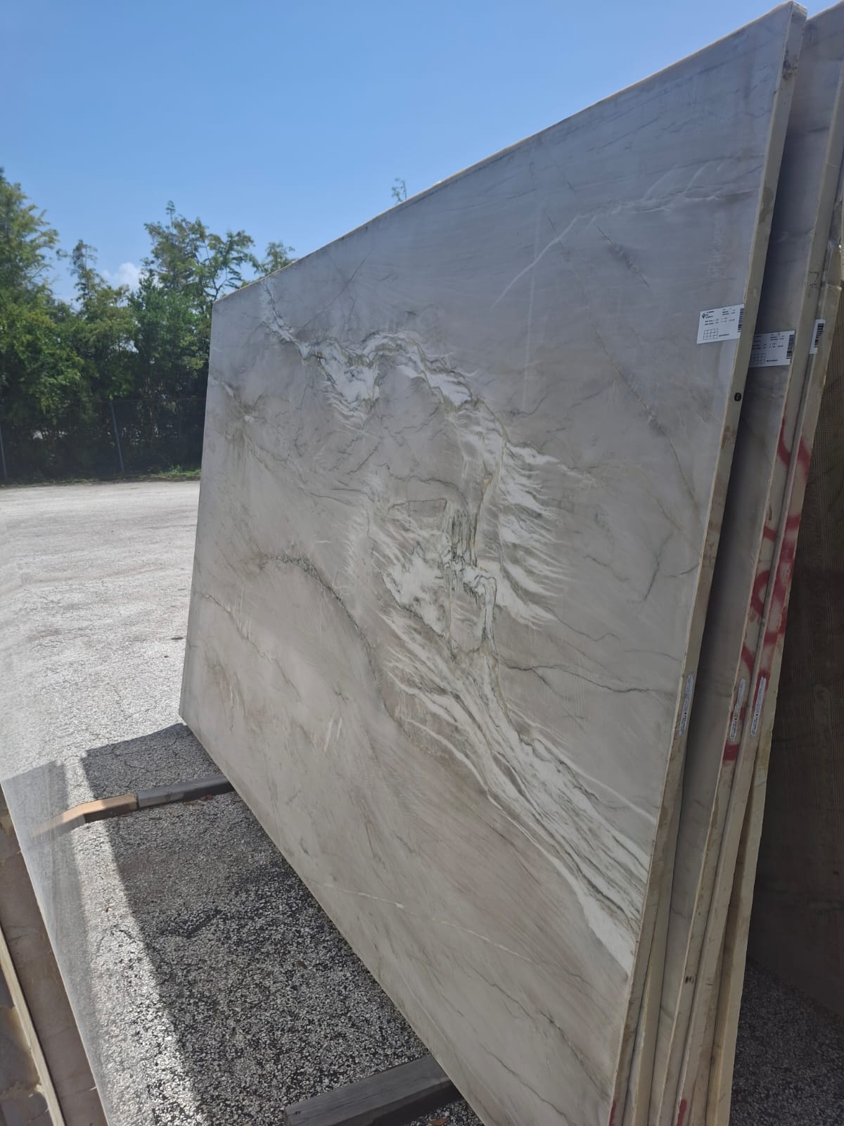Bianco Superiori Horned slab sample